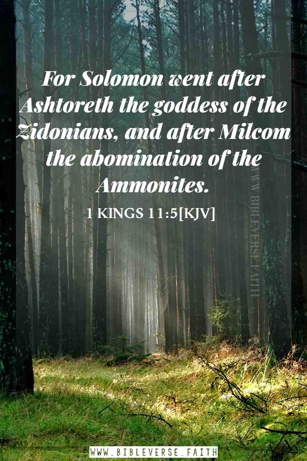 1 kings 11 5[kjv] abomination in the bible