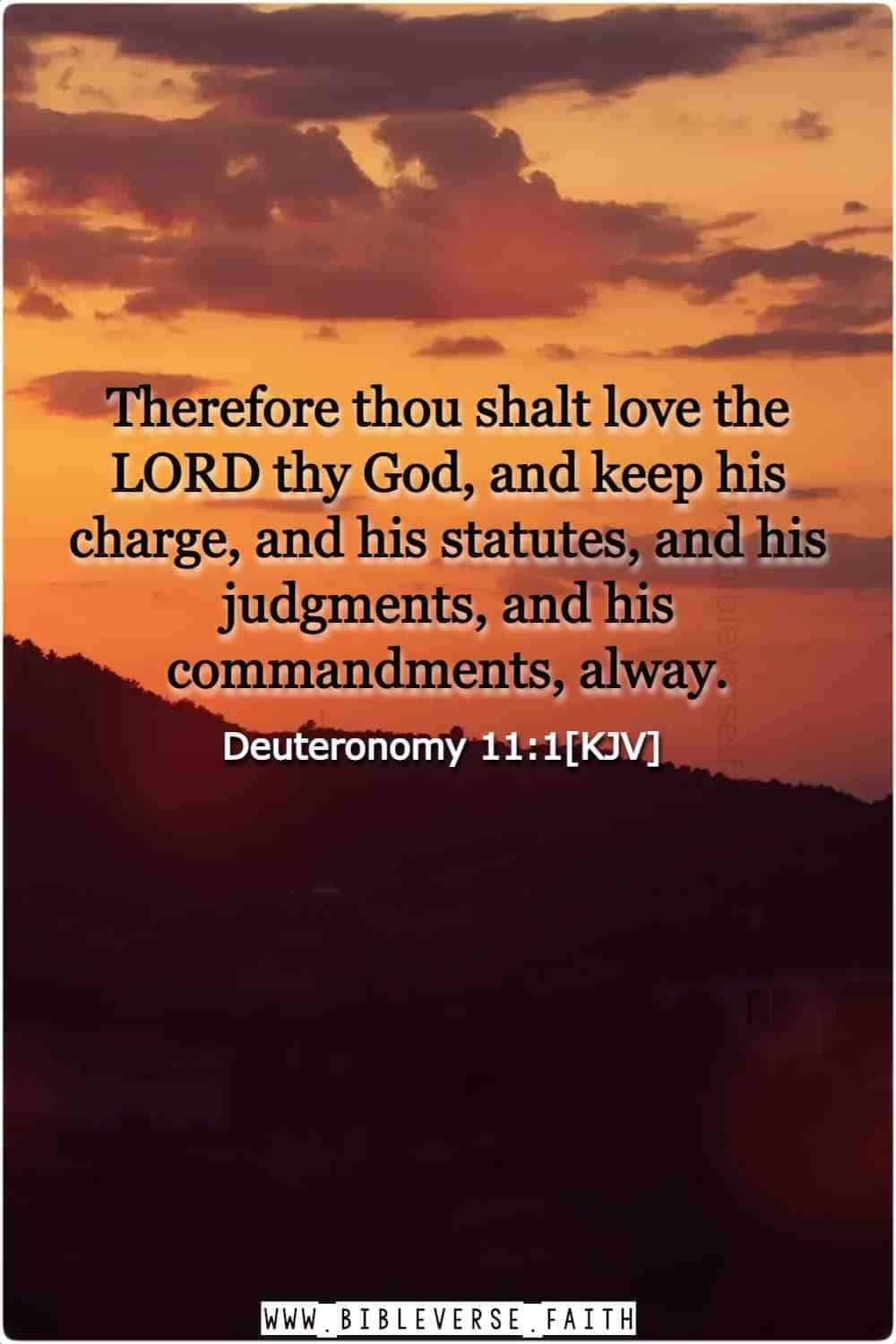 deuteronomy 11 1[kjv] god is love scripture