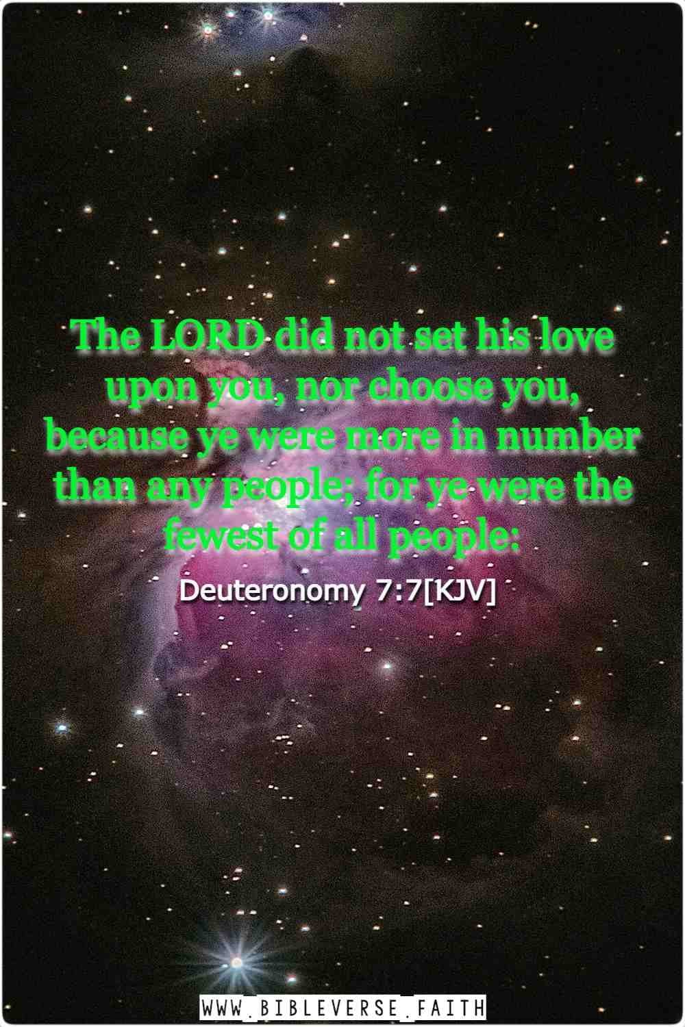 deuteronomy 7 7[kjv] god is love scripture