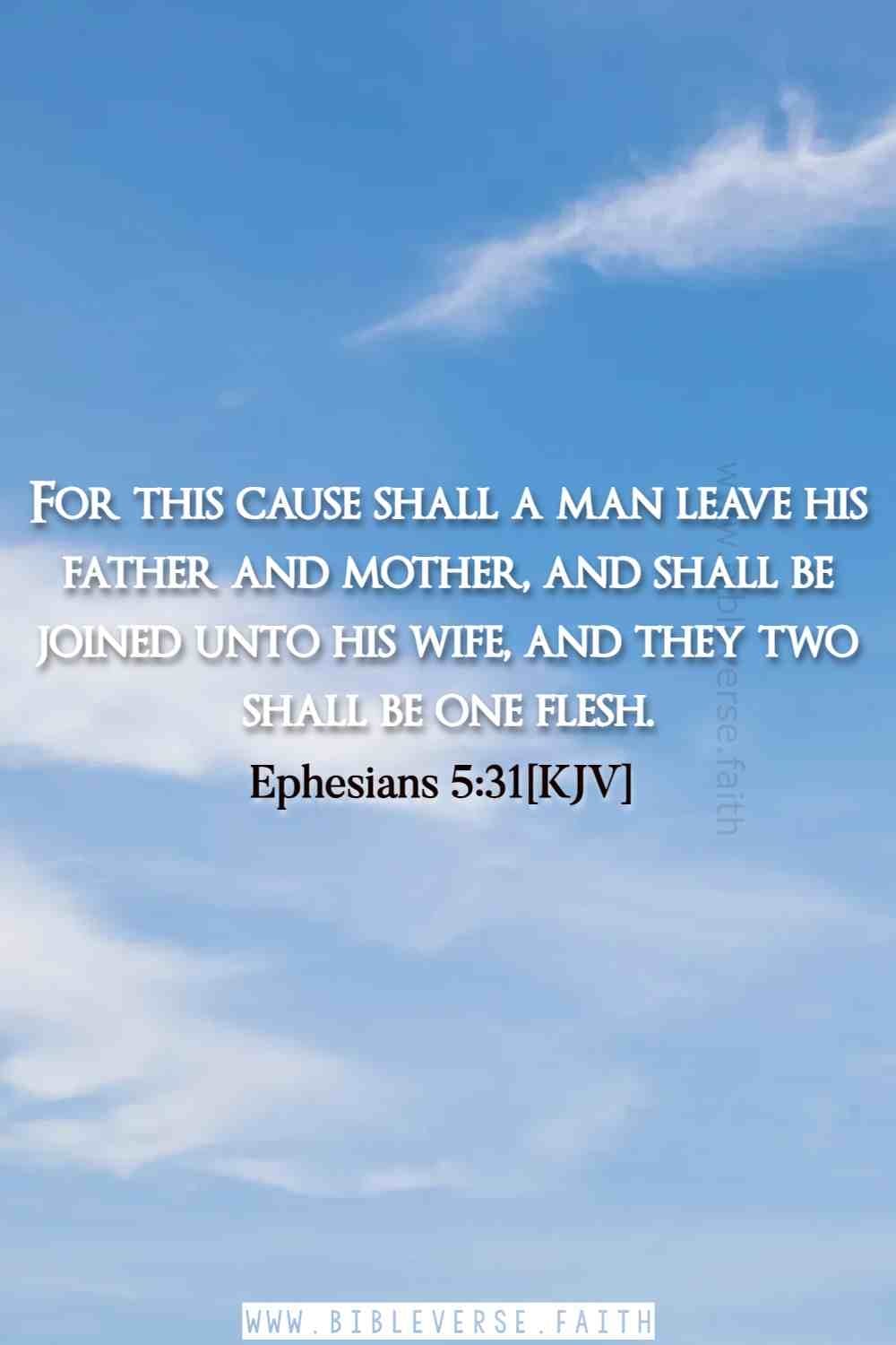 ephesians 5 31[kjv] bible verse about relationship with boyfriend and girlfriend