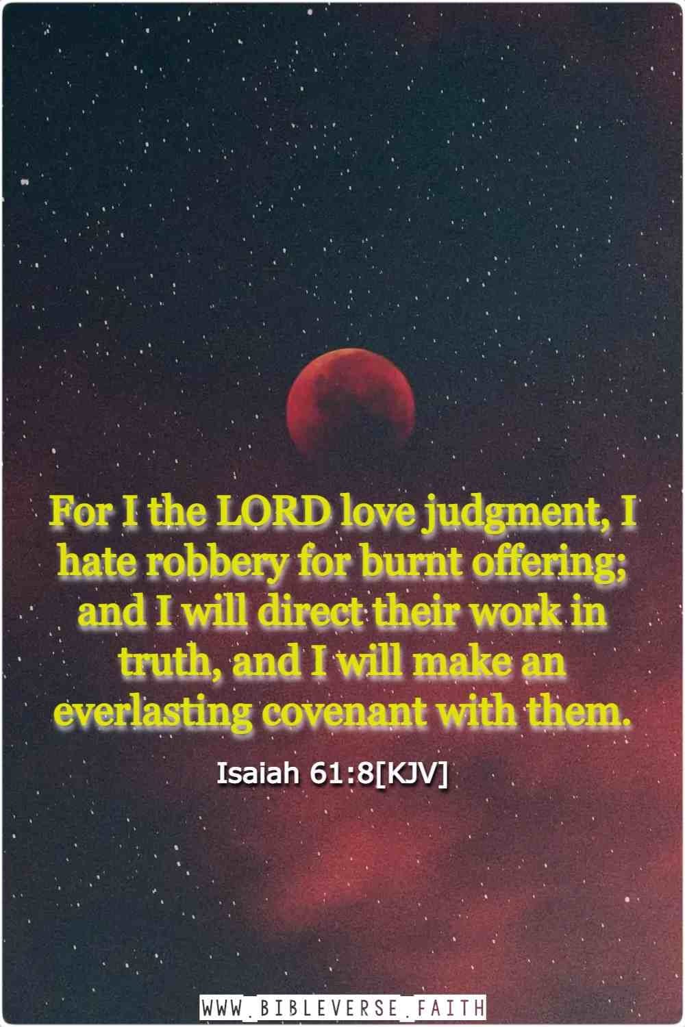 isaiah 61 8[kjv] god is love verse