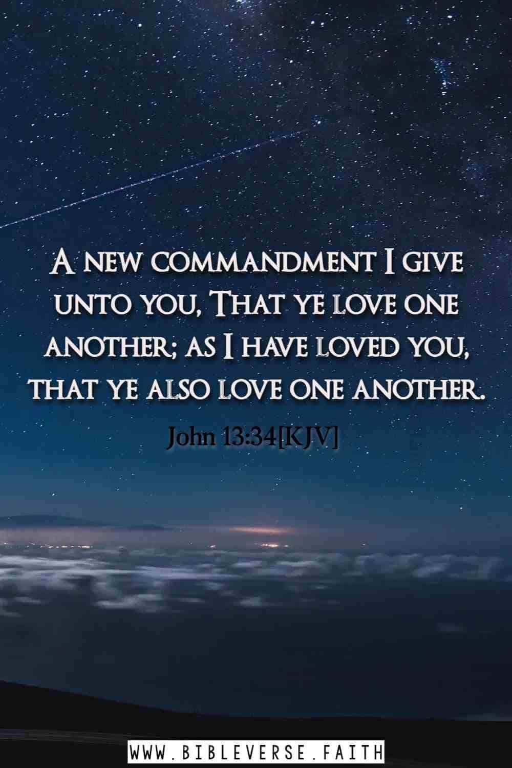 john 13 34[kjv] Bible Verse On Brotherly Love