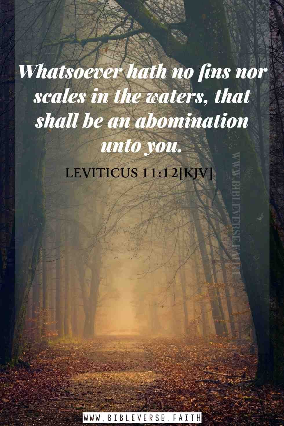 leviticus 11 12[kjv] abomination in the bible