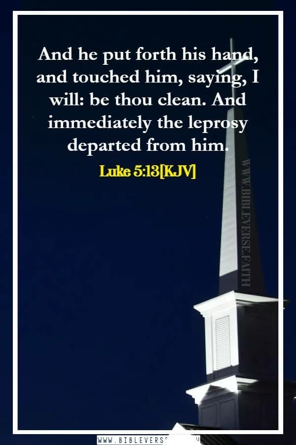 luke 5 13[kjv] the leper in the bible