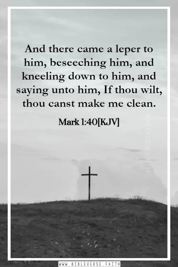 mark 1 40[kjv] the leper in the bible