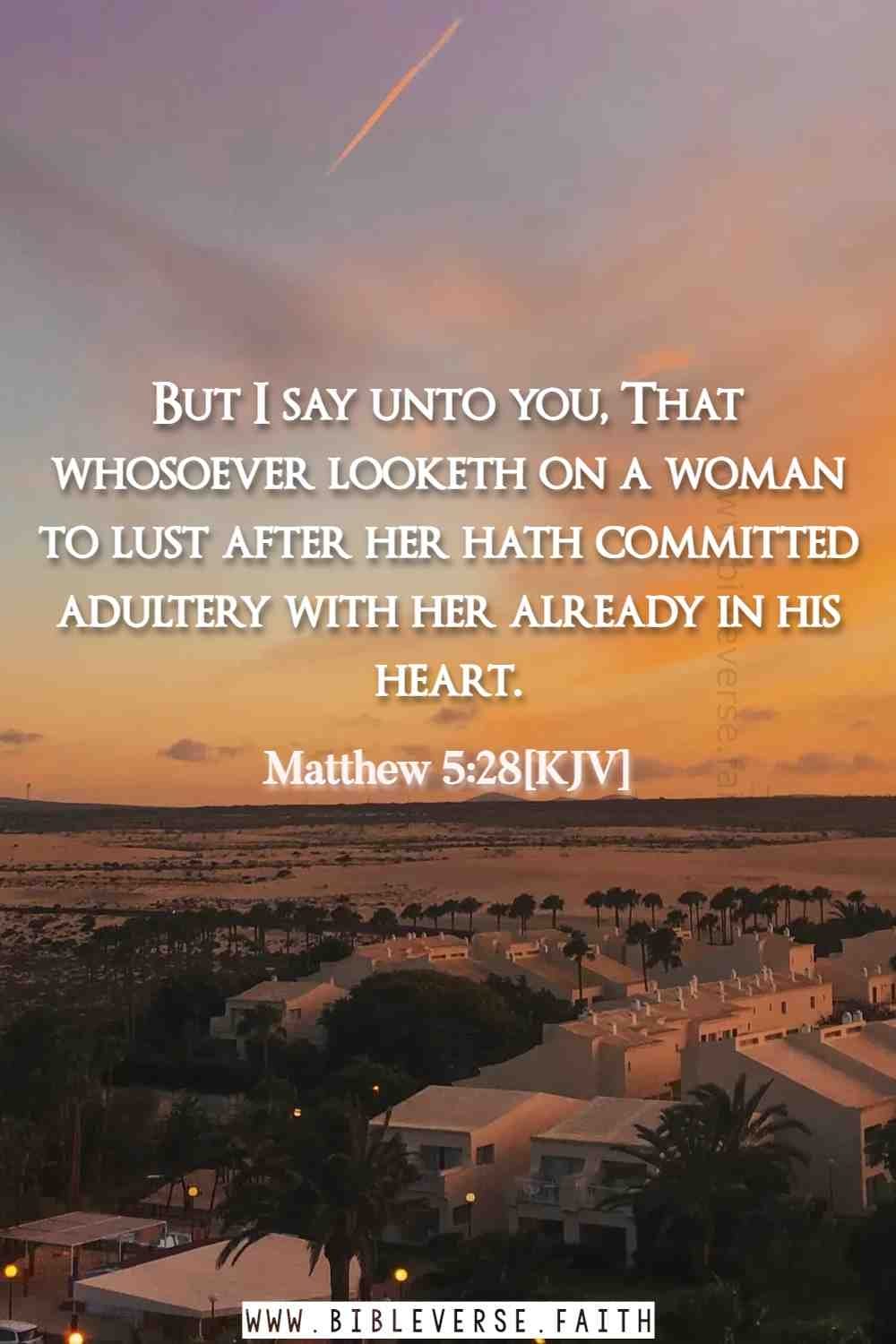 matthew 5 28[kjv] bible verse about relationship with boyfriend and girlfriend