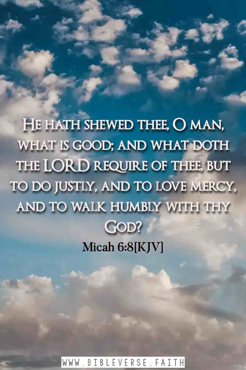 micah 6 8[kjv] scriptures on the mercy of god