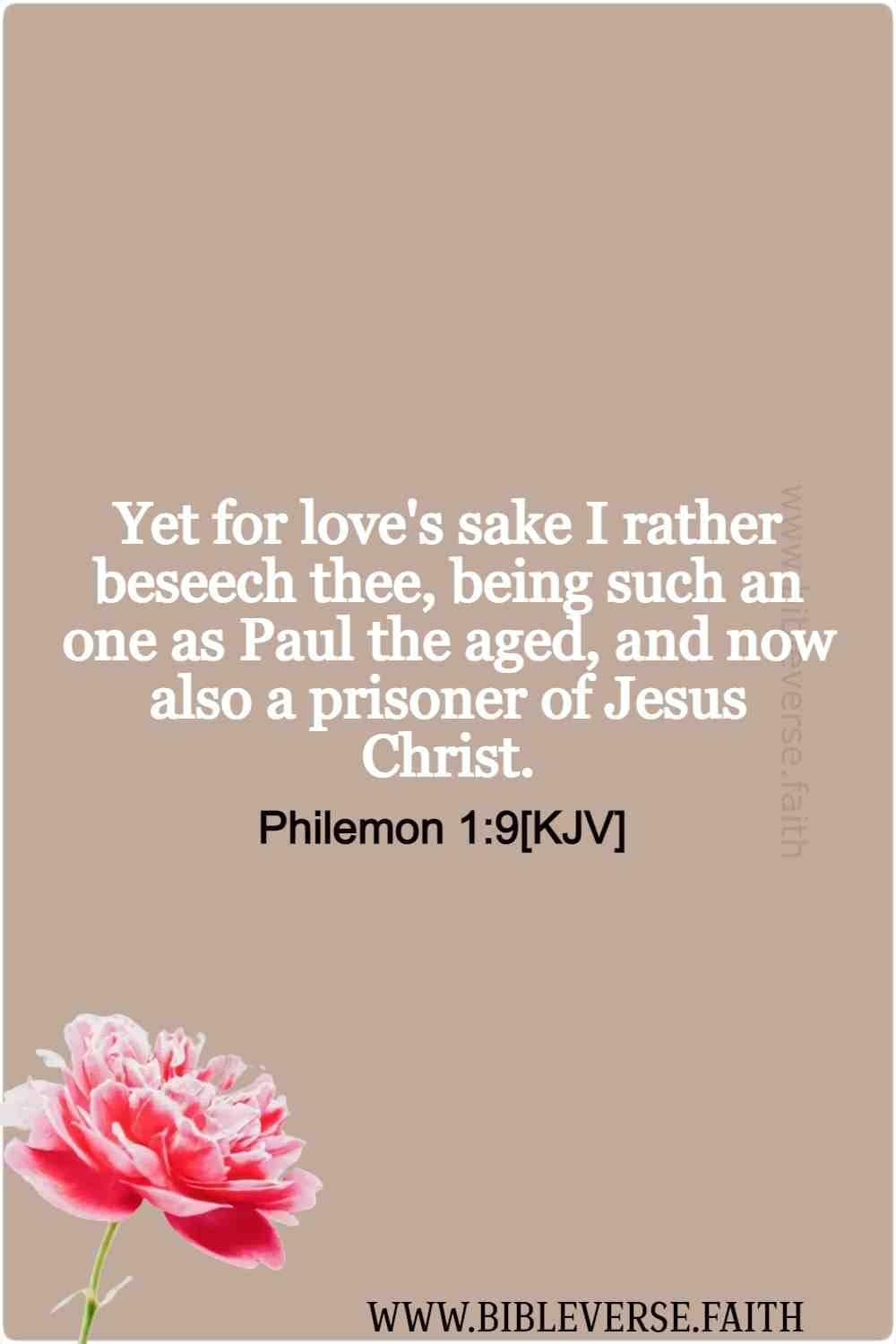 philemon 1 9[kjv] love one another bible verse