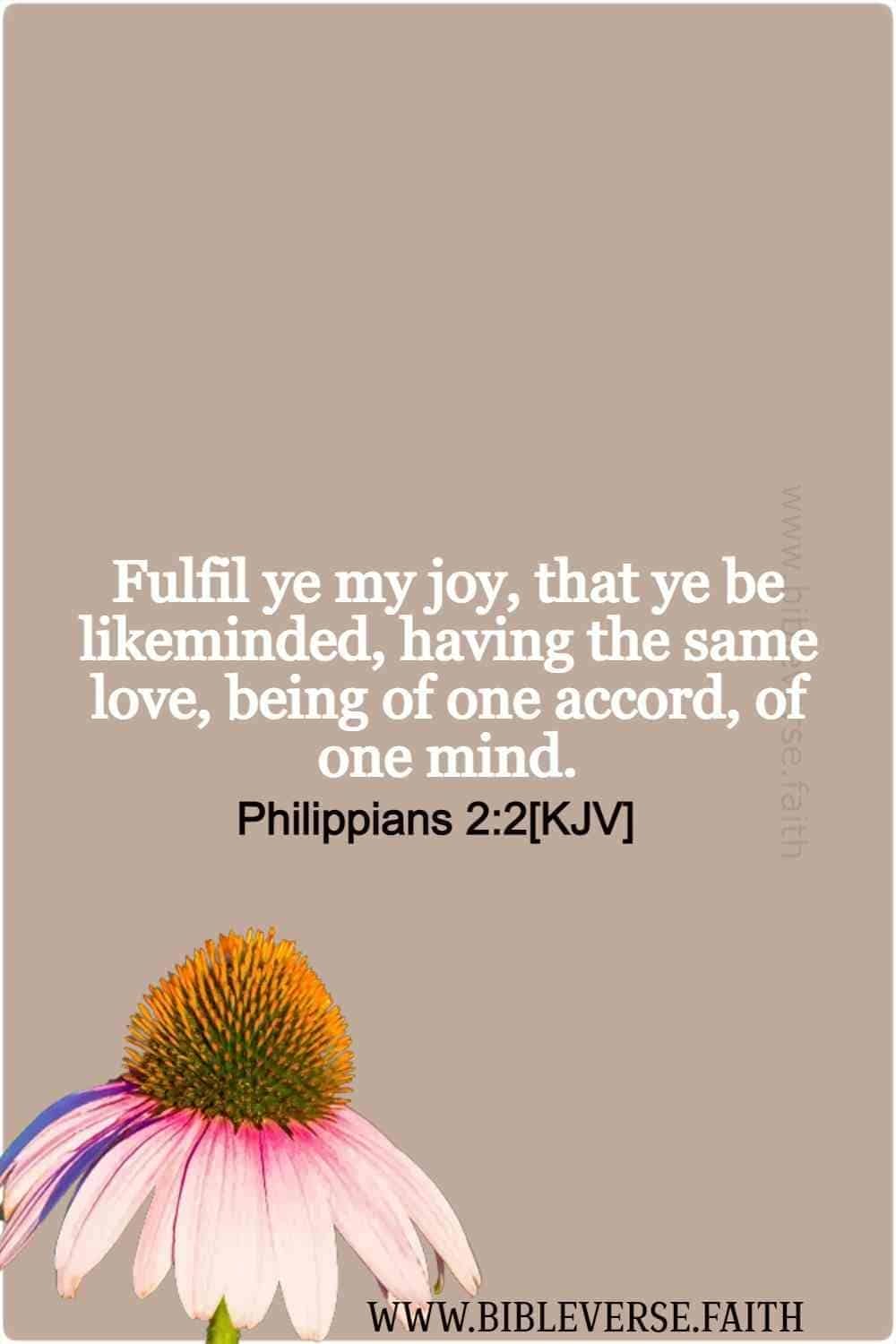 philippians 2 2[kjv] love one another bible verse