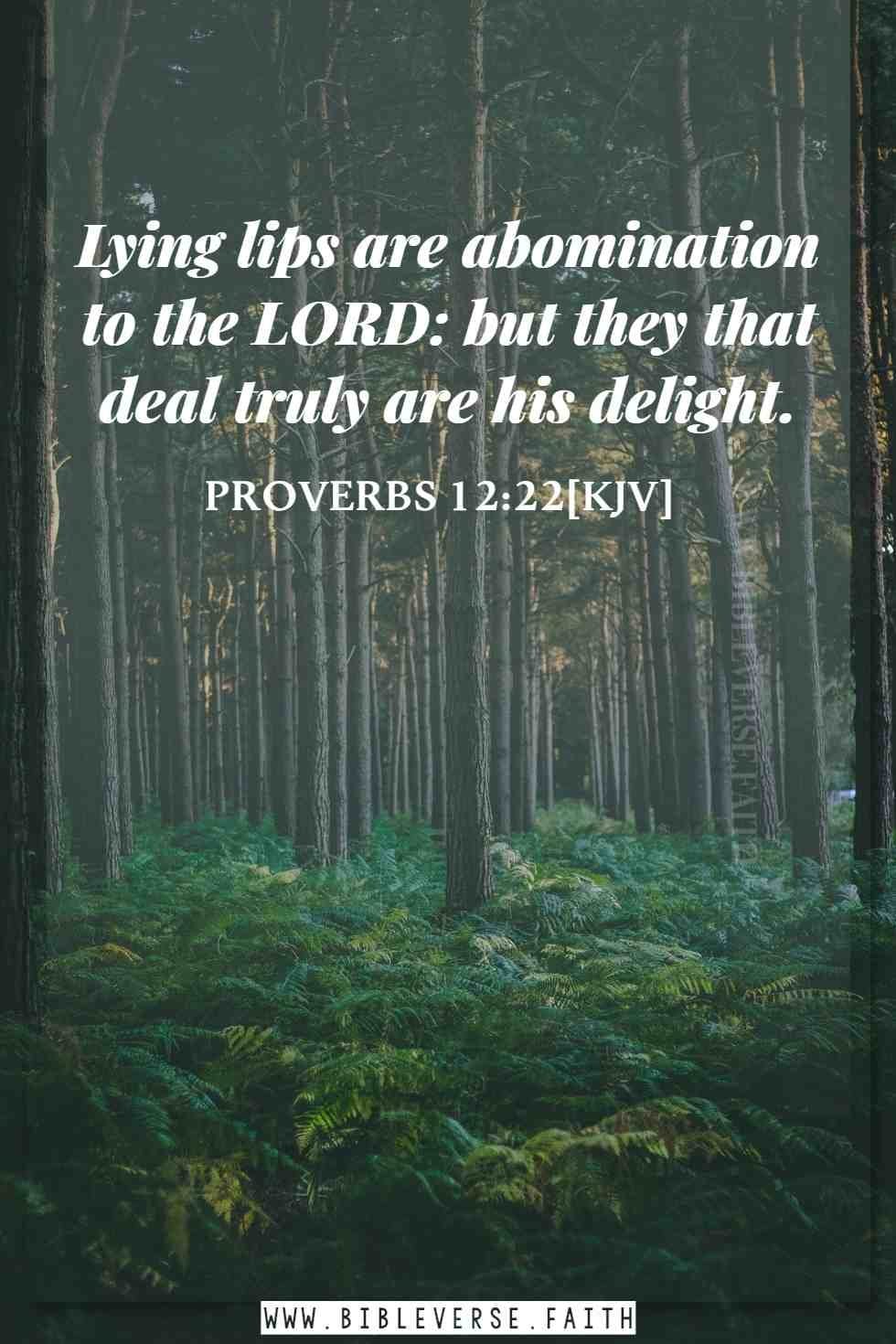 proverbs 12 22[kjv] abomination in the bible