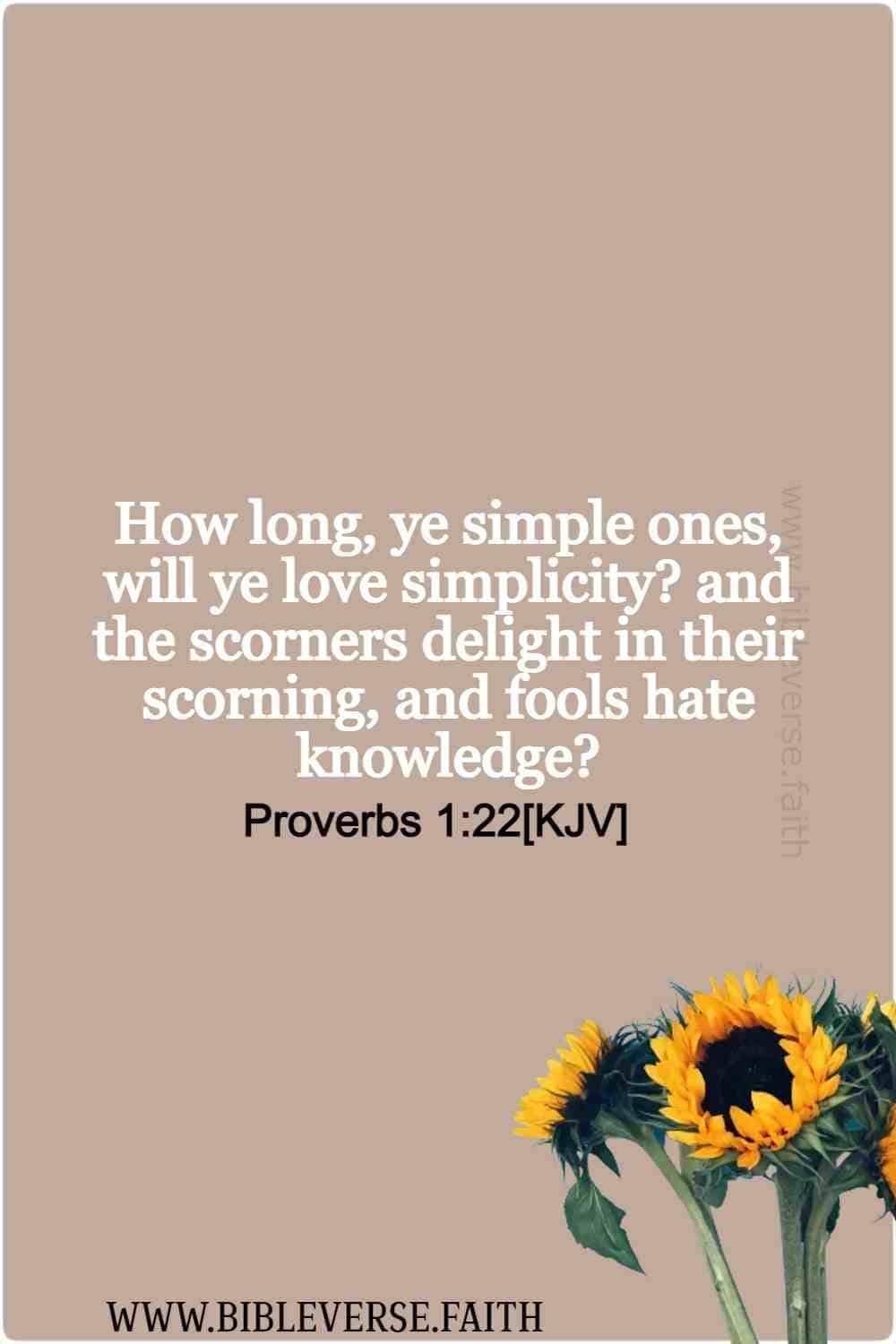 proverbs 1 22[kjv] love one another bible verse