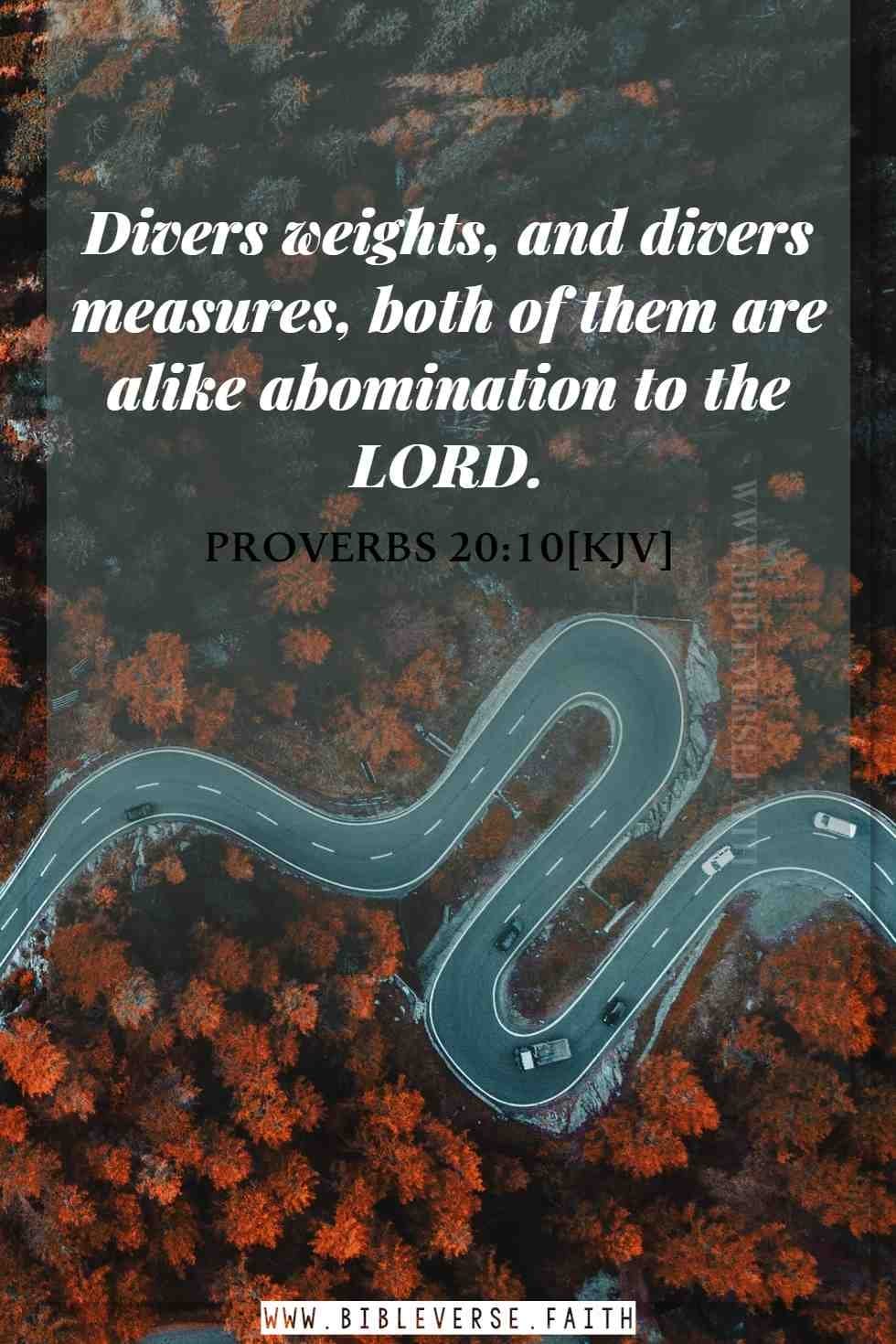 proverbs 20 10[kjv] abomination in the bible