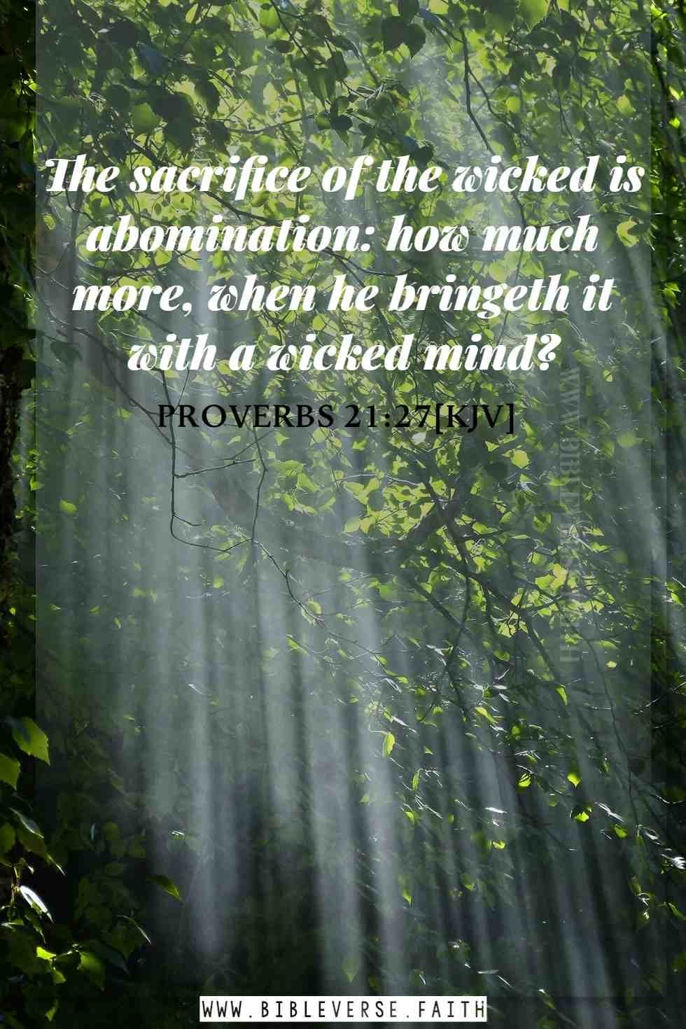 proverbs 21 27[kjv] abomination in the bible