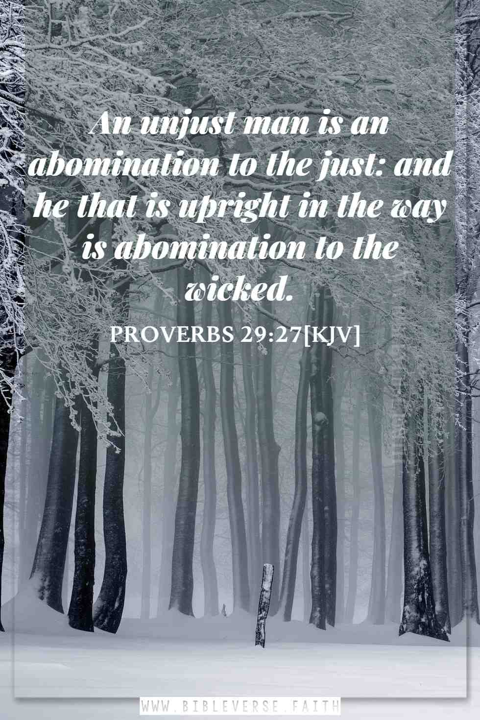 proverbs 29 27[kjv] abomination in the bible