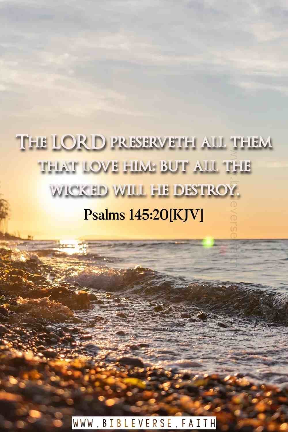 psalms 145 20[kjv] psalms about god's love