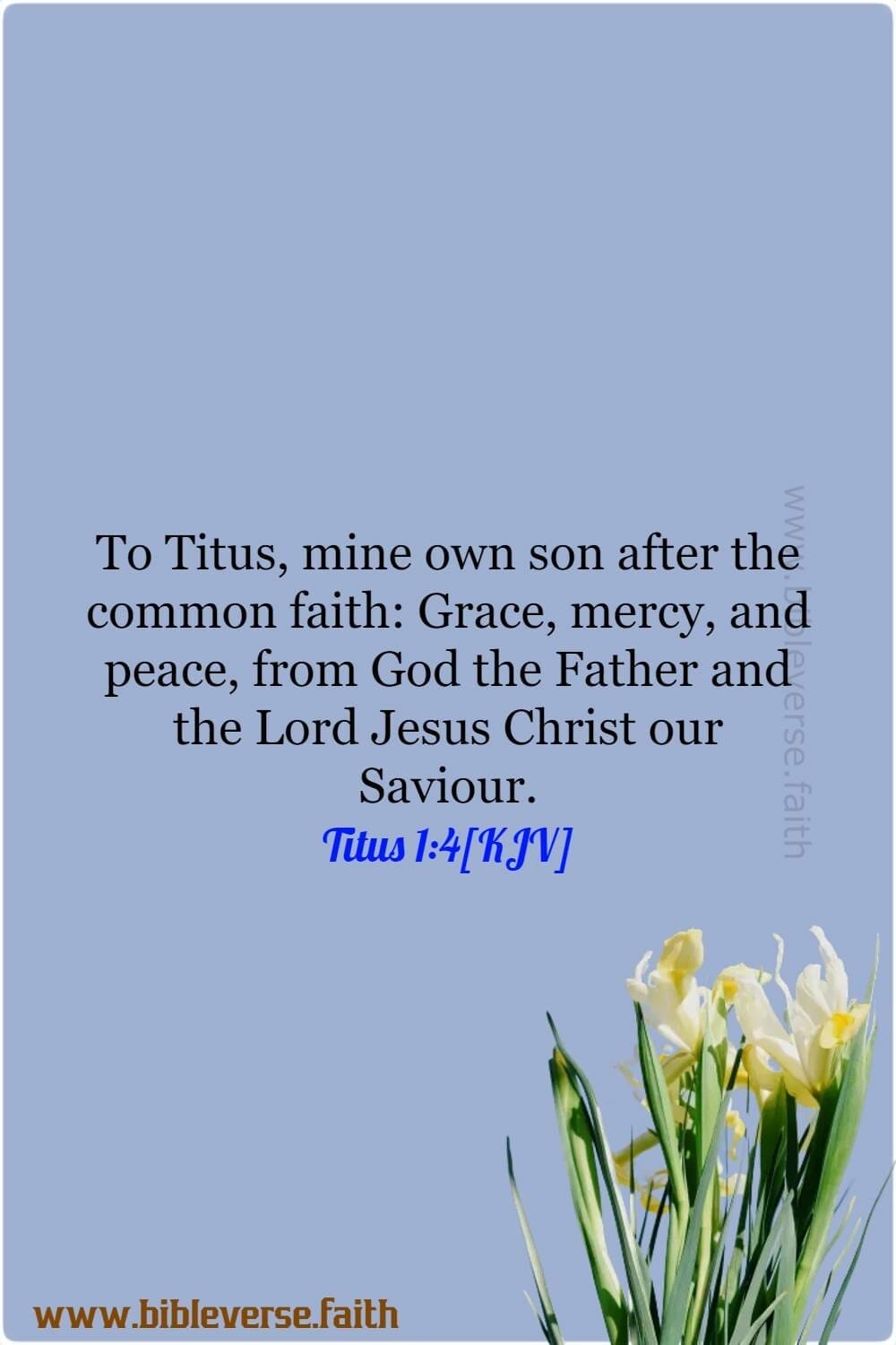 titus 1 4[kjv] by grace through faith verse