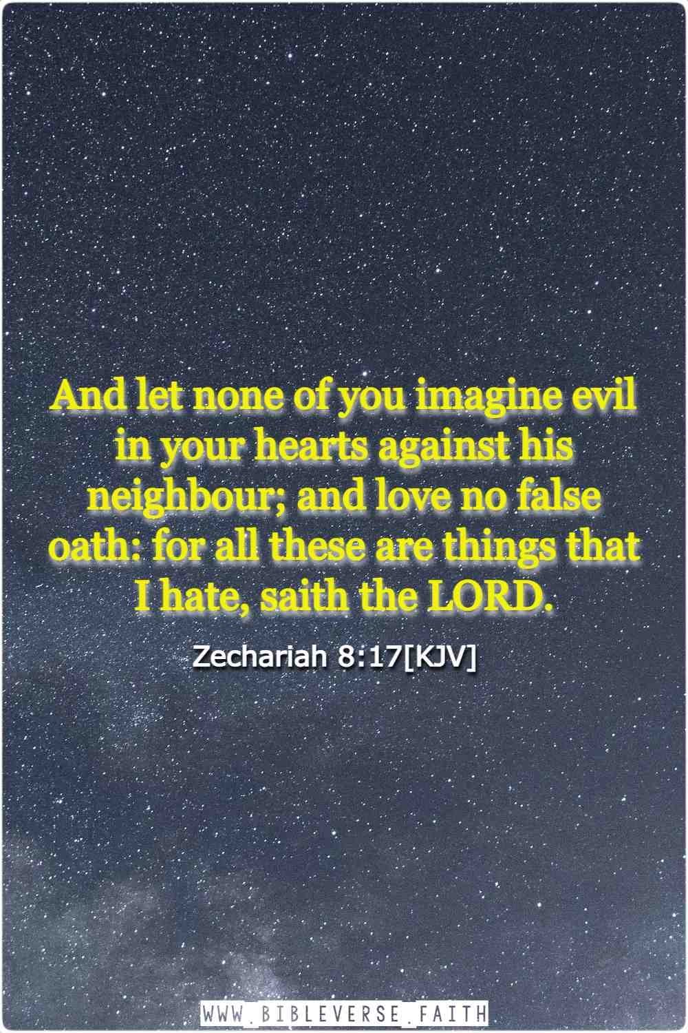 zechariah 8 17[kjv] god is love verse