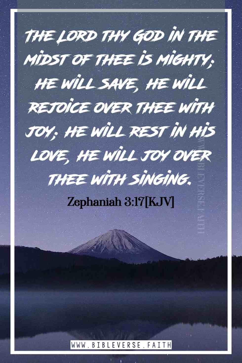 zephaniah 3 17[kjv] bible verse about hope for the future