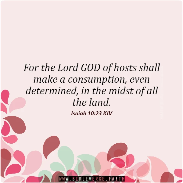 isaiah 10 23 kjv scriptures on determination