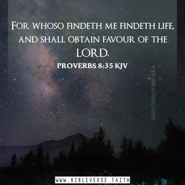 proverbs 8 35 kjv bible verses about favor