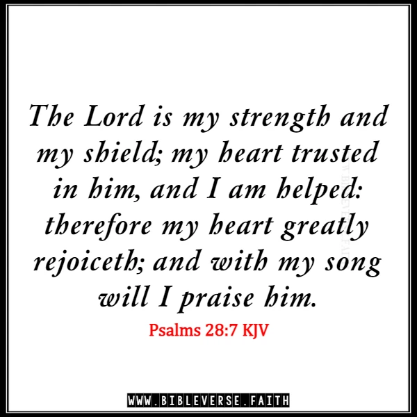 psalms 28 7 kjv short bible verses about self love images