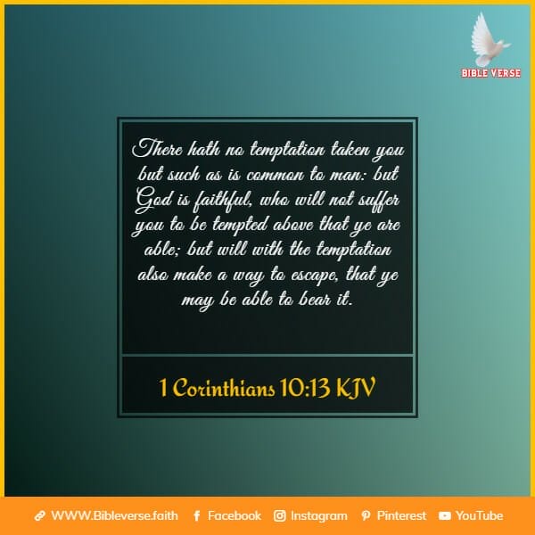 1 corinthians 10 13 kjv bible verses about strength