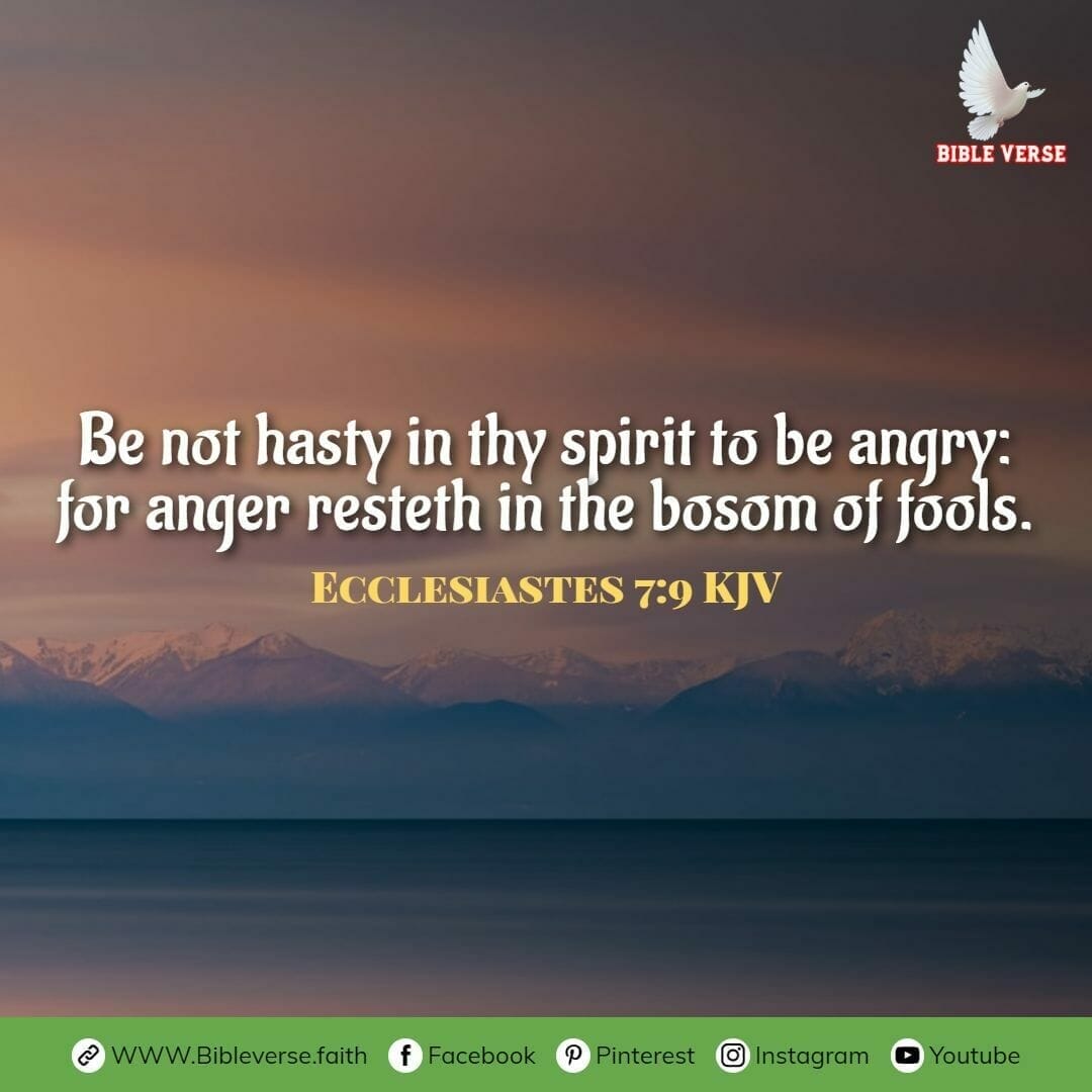  ecclesiastes 7 9 kjv bible verses about anger