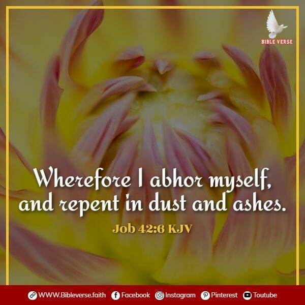 job 42 6 kjv bible verses about repentance