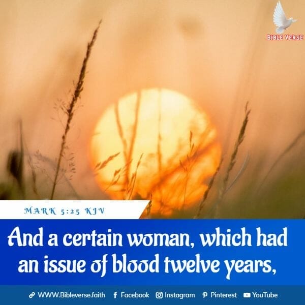 mark 5 25 kjv the woman with the issue of blood scripture