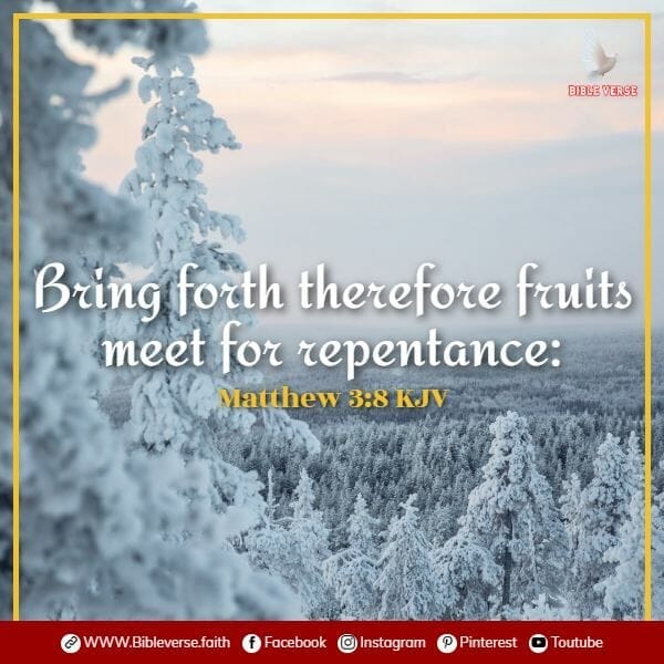 matthew 3 8 kjv bible verses about repentance