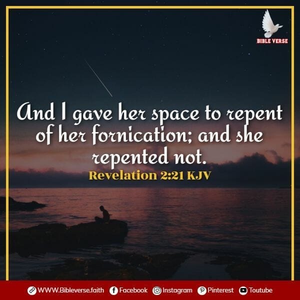 revelation 2 21 kjv bible verses about repentance
