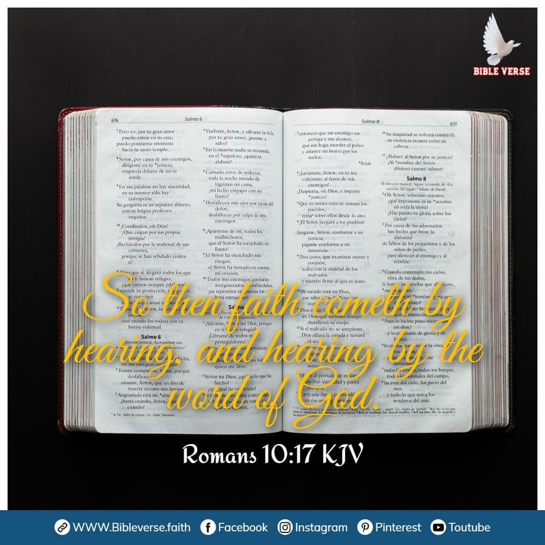 romans 10 17 kjv faith comes by hearing bible verse
