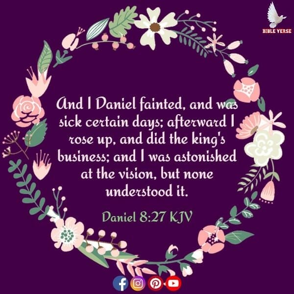 daniel 8 27 kjv what does god says about anxiety