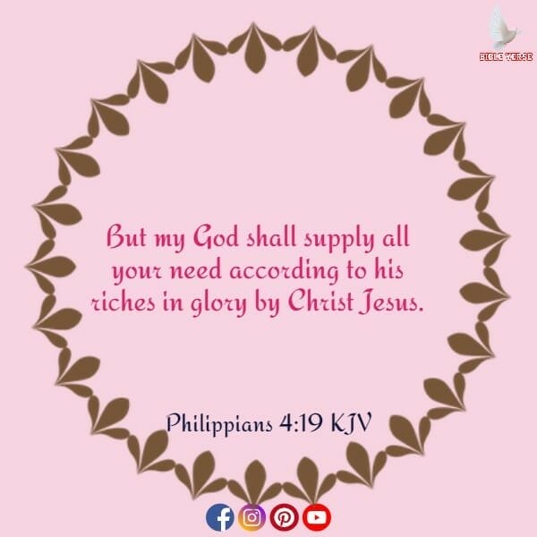 philippians 4 19 kjv bible verses worry about tomorrow