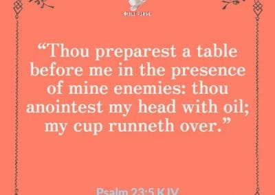 psalm 23 5 kjv bible verses about overflowing blessings