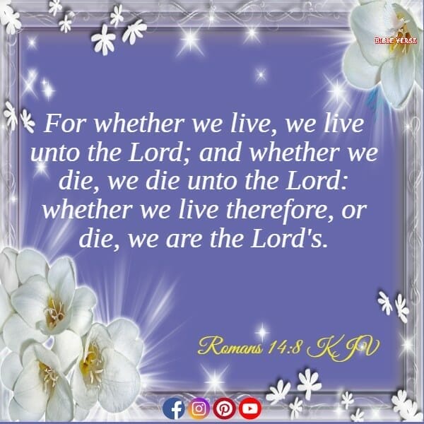 romans 14 8 kjv bible verses about death and life