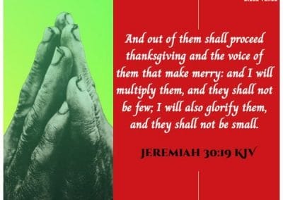 jeremiah 30 19 kjv bible verses about being thankful for blessings