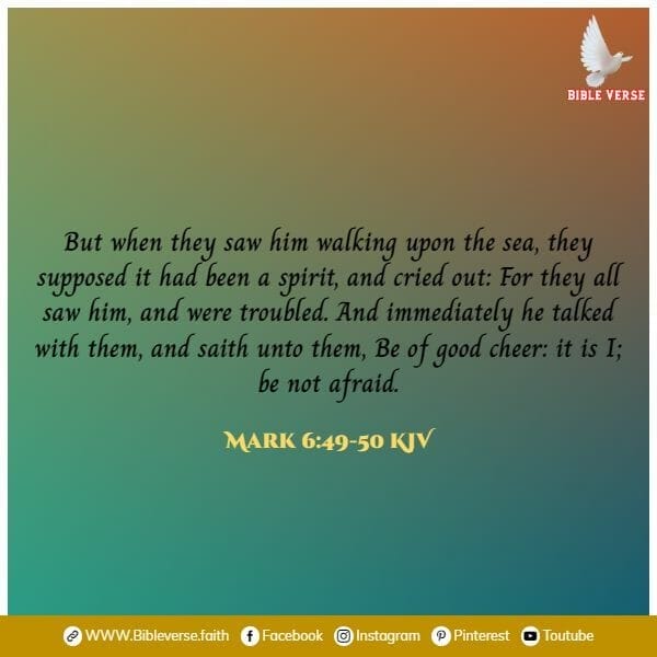 mark 6 49 50 kjv bible verses on courage