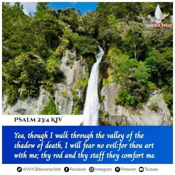 psalm 23 4 kjv bible verses on courage