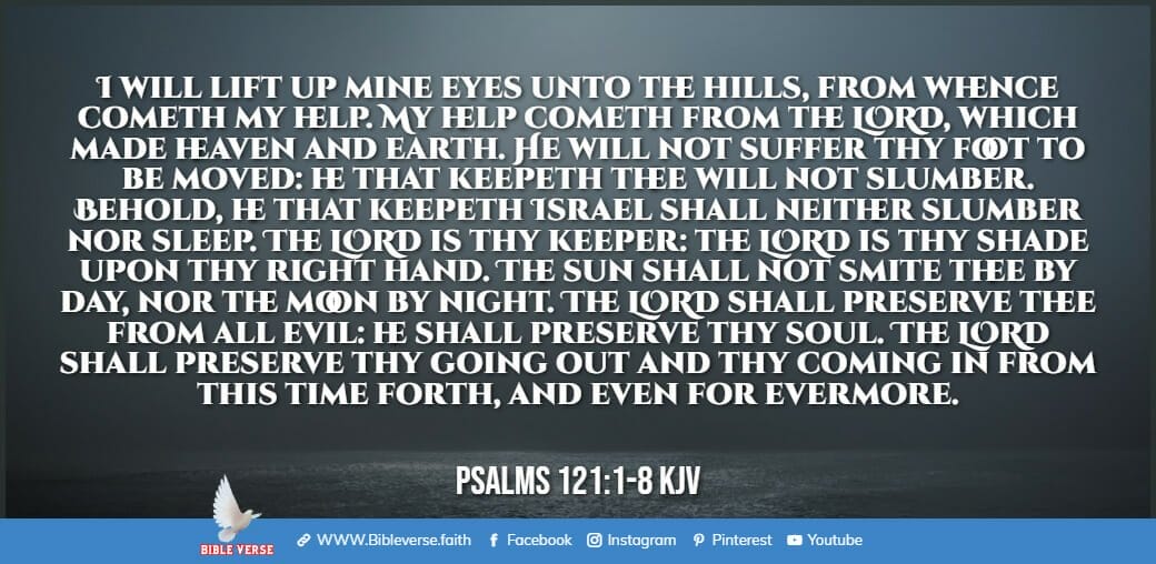 psalms 121 1 8 kjv bible verses about encouragement