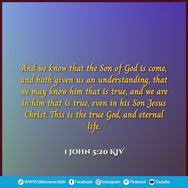 1 john 5 20 kjv bible verses about life
