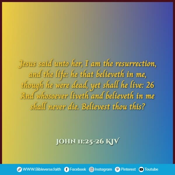 john 11 25 26 kjv bible verses about life