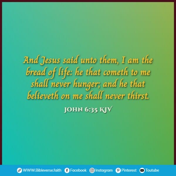 john 6 35 kjv bible verses about life