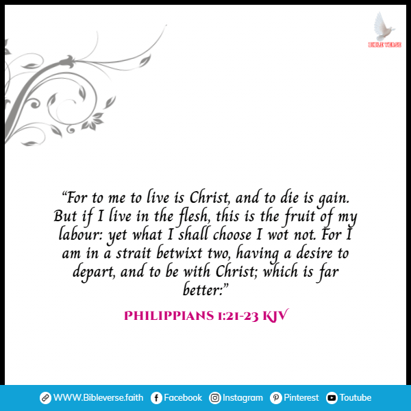 philippians 1 21 23 kjv bible verses about life after death