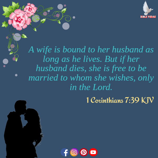 1 corinthians 7 39 kjv bible verse marriage between man and woman