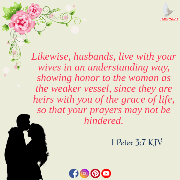 1 peter 3 7 kjv bible verse marriage between man and woman