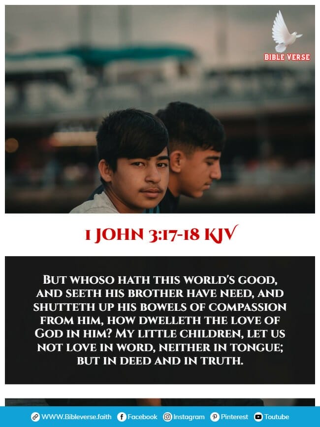 1 john 3 17 18 kjv bible verses about brothers