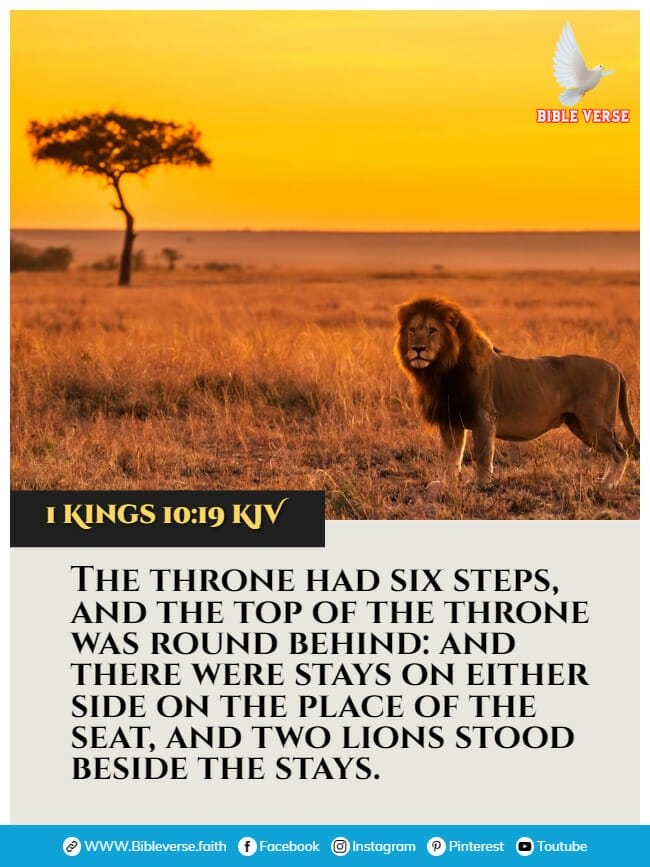 1 kings 10 19 kjv animals in the bible verses