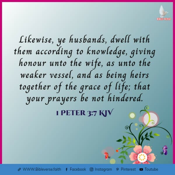 1 peter 3 7 kjv bible verses about marriage and family