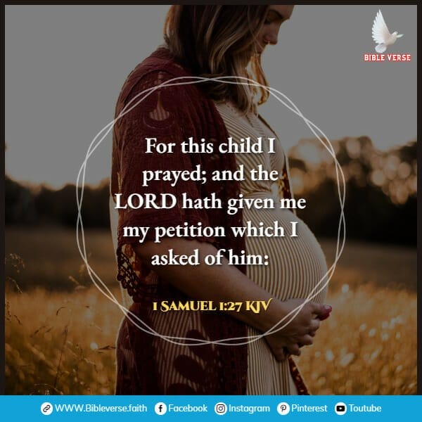 1 samuel 1 27 kjv bible verses about pregnancy